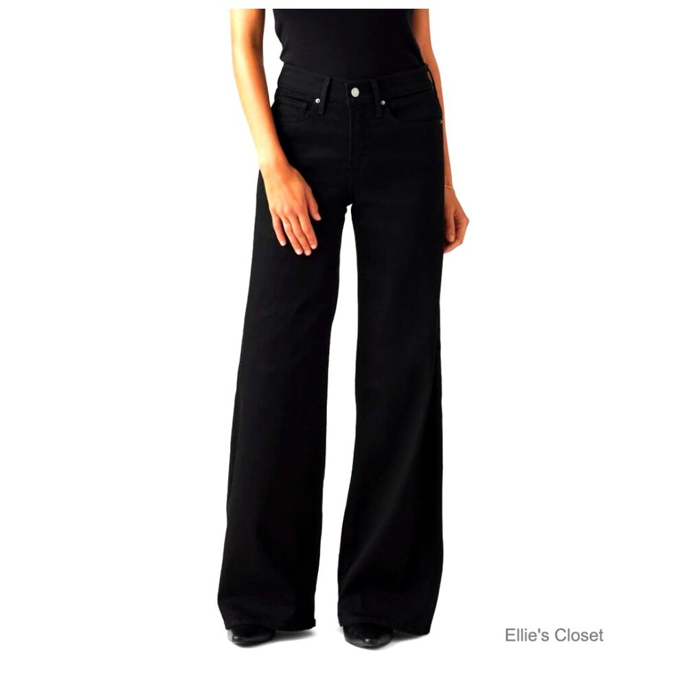 Shaping Wide Leg Jeans with Smoothing Tummy Panel